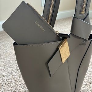 Calvin Klein Karsyn Leather Convertible Mini Hobo Backpack